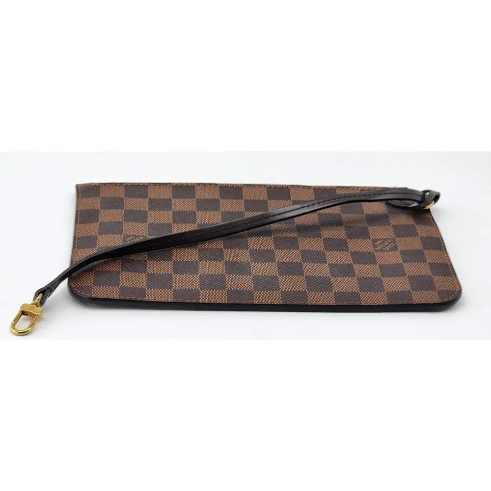 Louis Vuitton Neverfull GM Pochette in Damier Ebene | Like New Condition